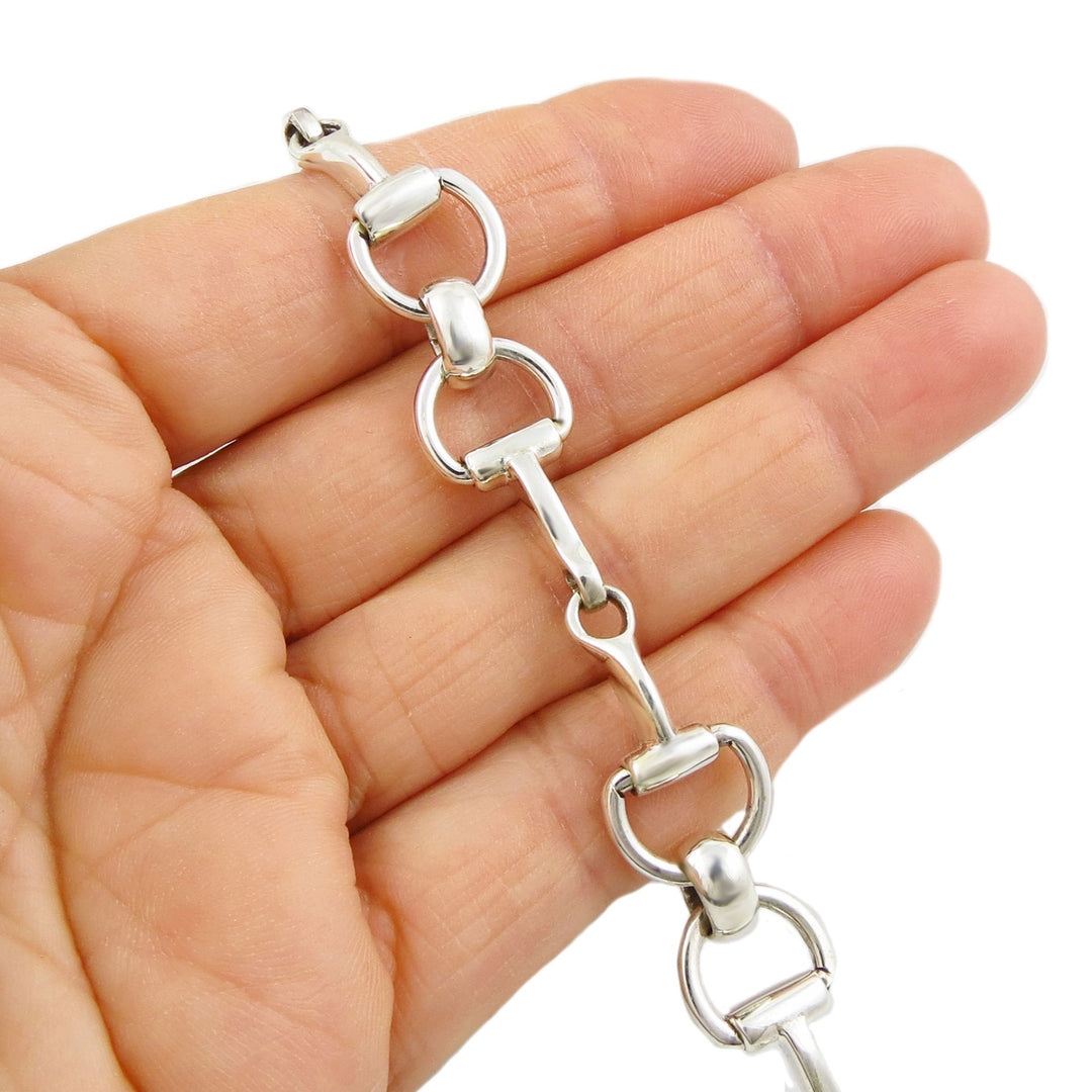 Horsebit Snaffle 925 Sterling Silver Bracelet