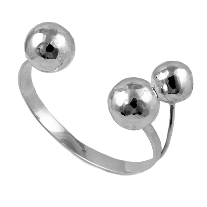 Ball Bead Sterling Silver Bracelet Cuff