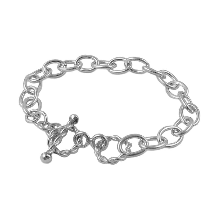 Adjustable Sterling Silver Chain Bracelet