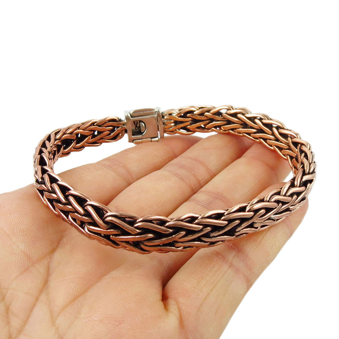 Solid Copper and Sterling Silver Bracelet