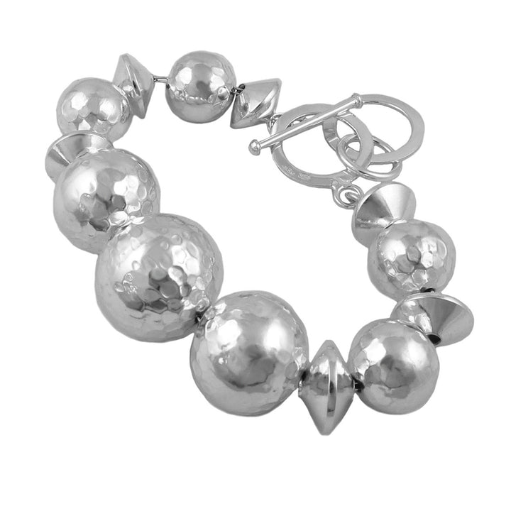 Sterling Silver Ball Bead Bracelet Large