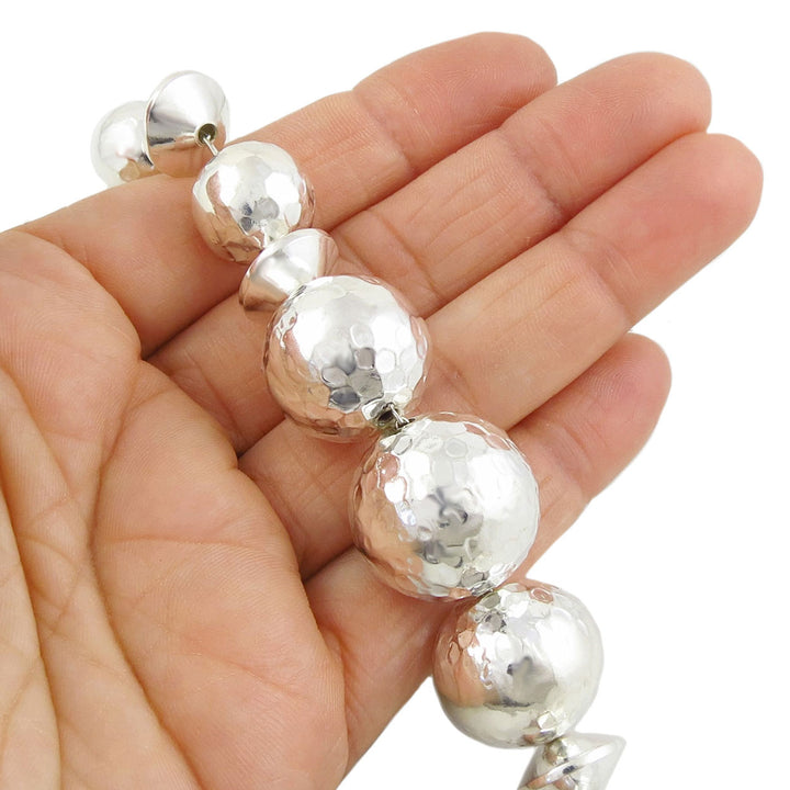 Sterling Silver Ball Bead Bracelet Large