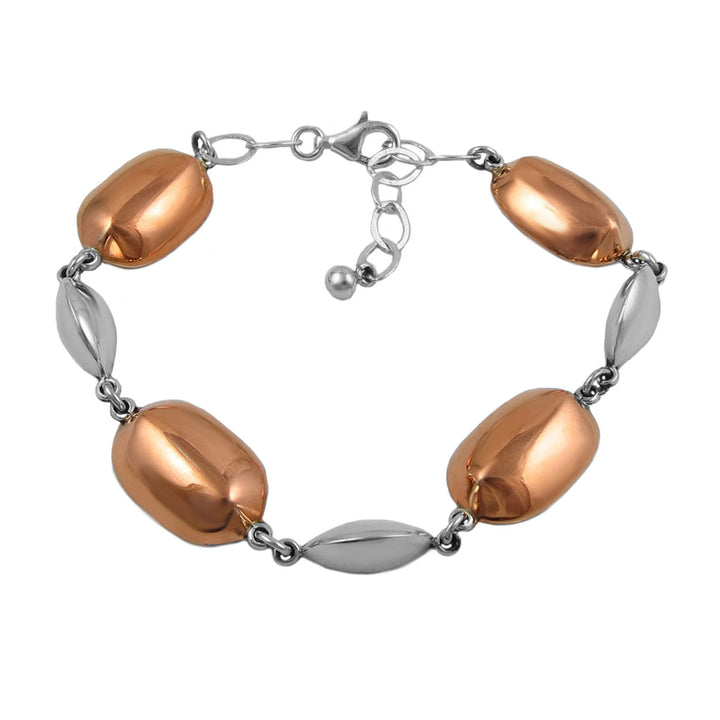 Copper and Silver Mixed Metal Bracelet