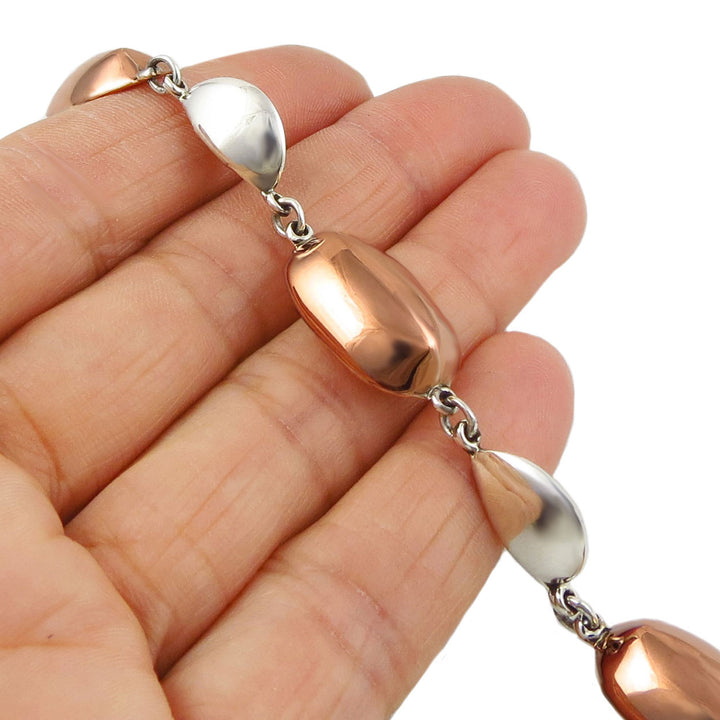 Copper and Silver Mixed Metal Bracelet