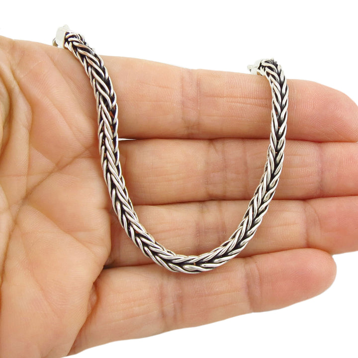 Sterling Silver Wheat Chain Bracelet