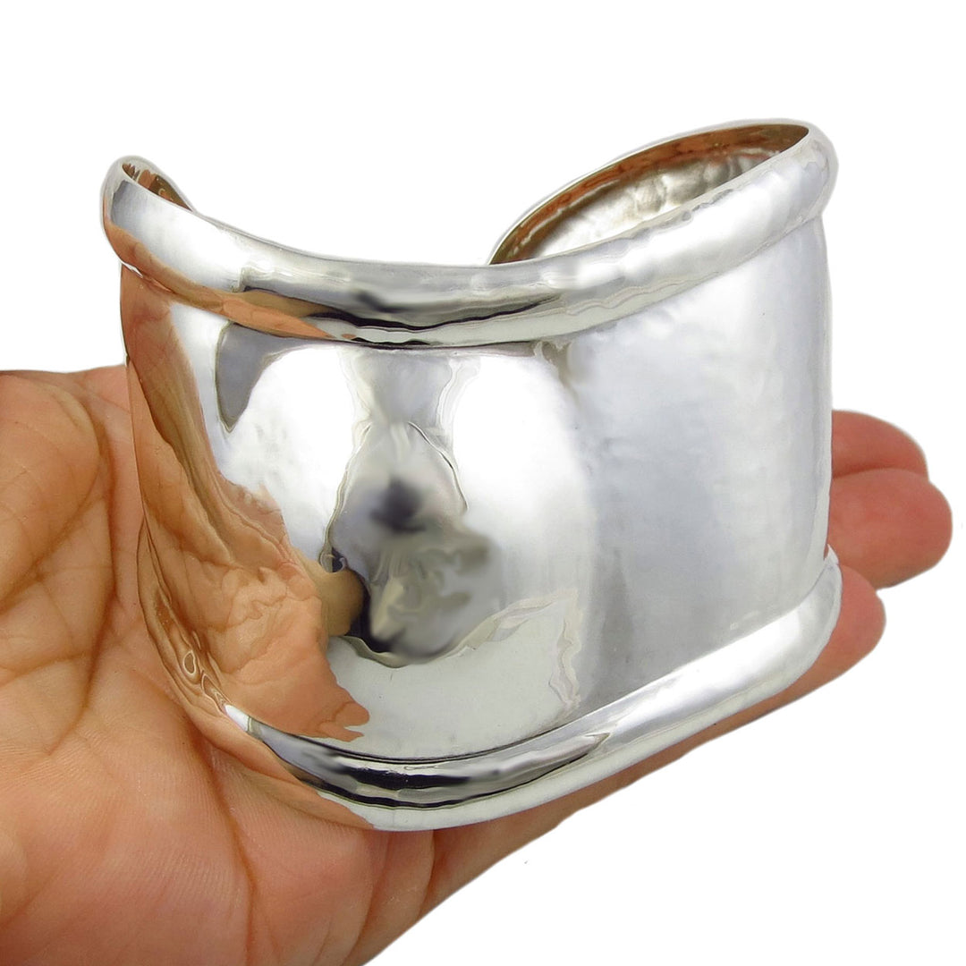 Hammered Sterling Silver Ulna Bone Cuff Bracelet