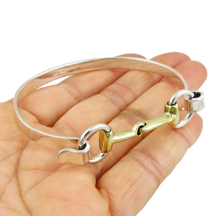 Sterling Silver Front Clip Horsebit Snaffle Bracelet