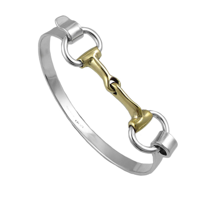 Sterling Silver Front Clip Horsebit Snaffle Bracelet