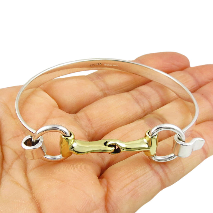 Sterling Silver Front Clip Horsebit Snaffle Bracelet