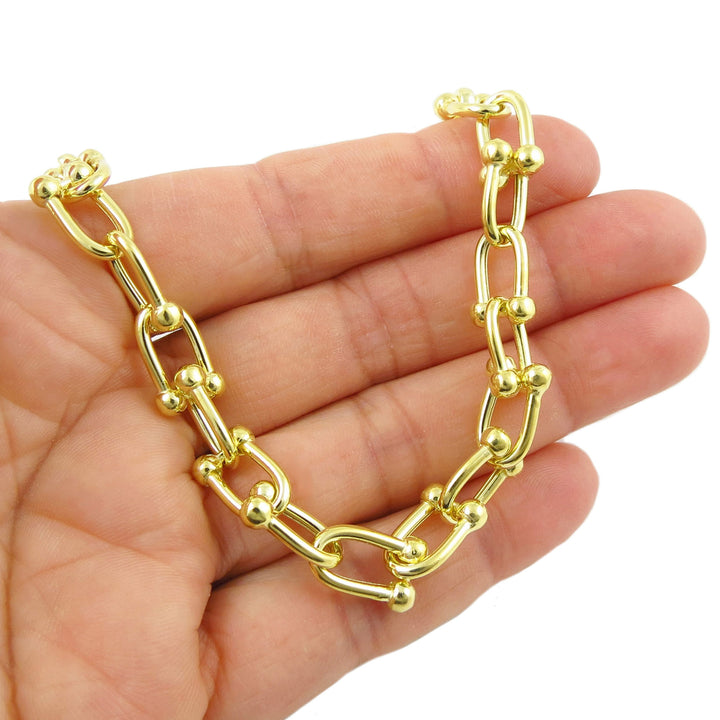 Gauge Link Bracelet in 14ct Gold Vermeil Sterling Silver