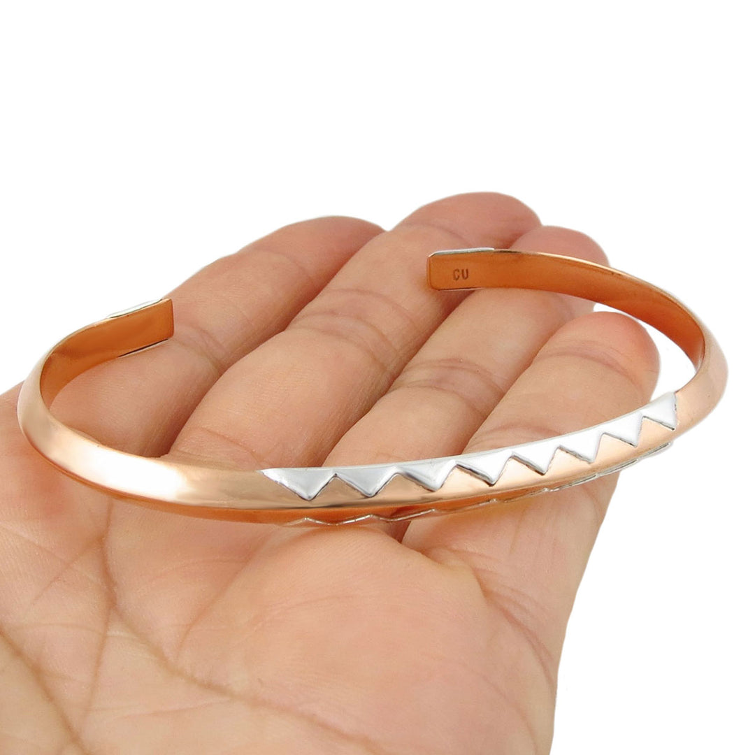 Mixed Metal Copper Ladies Handmade Bracelet Cuff