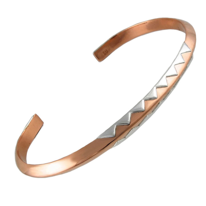 Mixed Metal Copper Ladies Handmade Bracelet Cuff