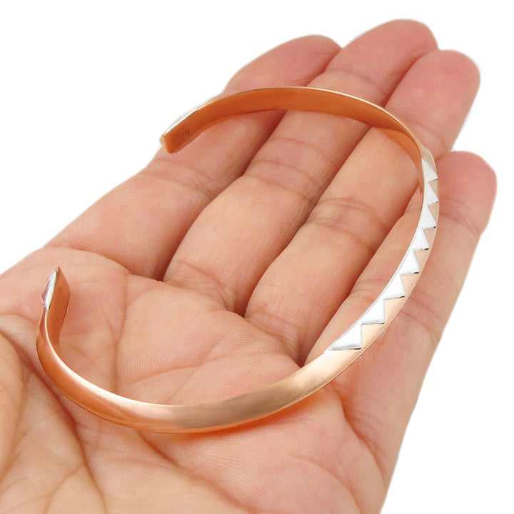Mixed Metal Copper Ladies Handmade Bracelet Cuff