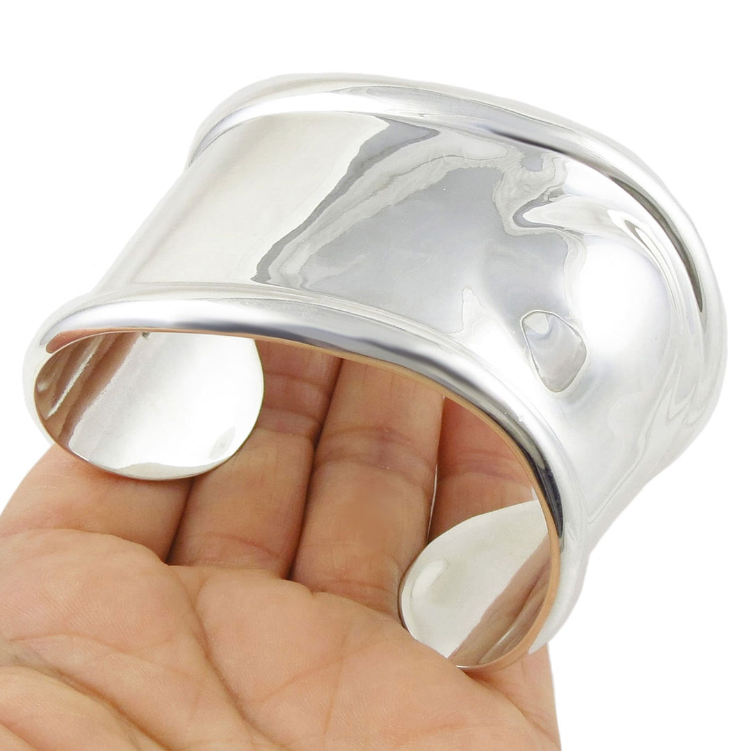 Sterling Silver Bracelet Ripple Cuff - Handmade Jewellery