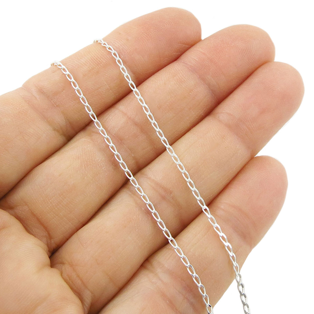 925 Silver Curb Chain Necklace