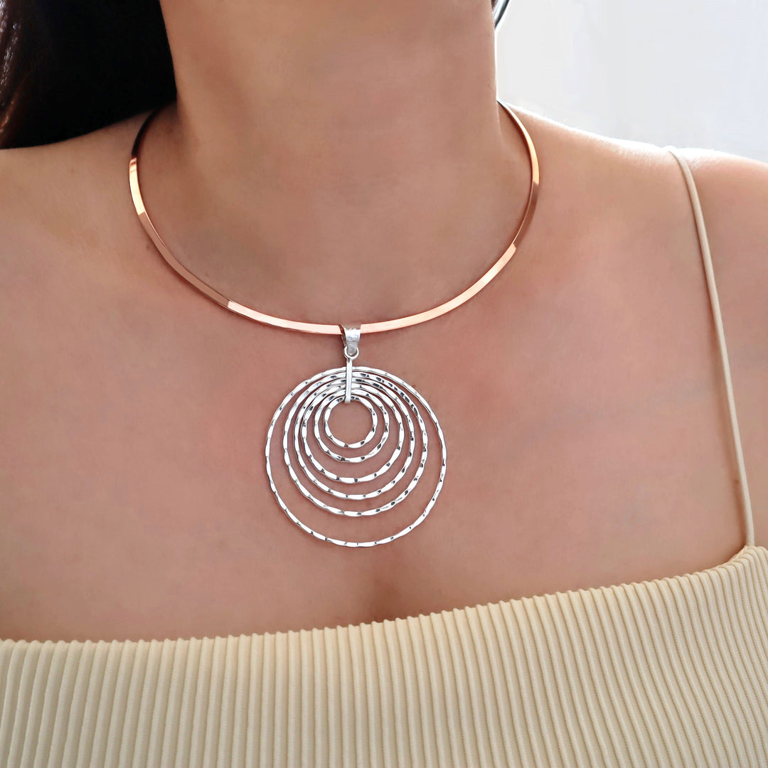 Ladies Polished Copper Choker Necklace