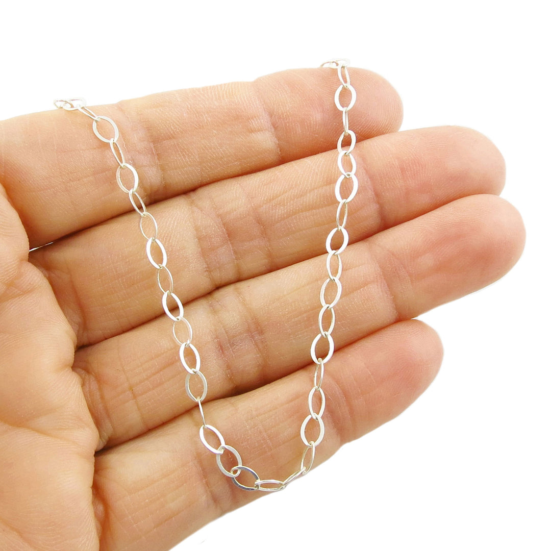 Open Choker Chain Sterling Silver Necklace