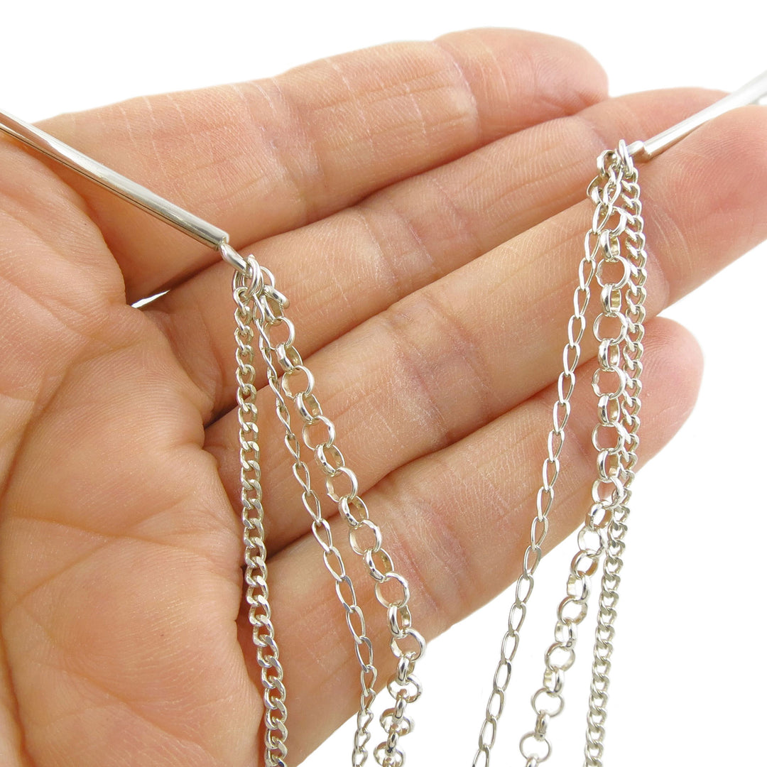 Sterling Silver Chain Choker Torc