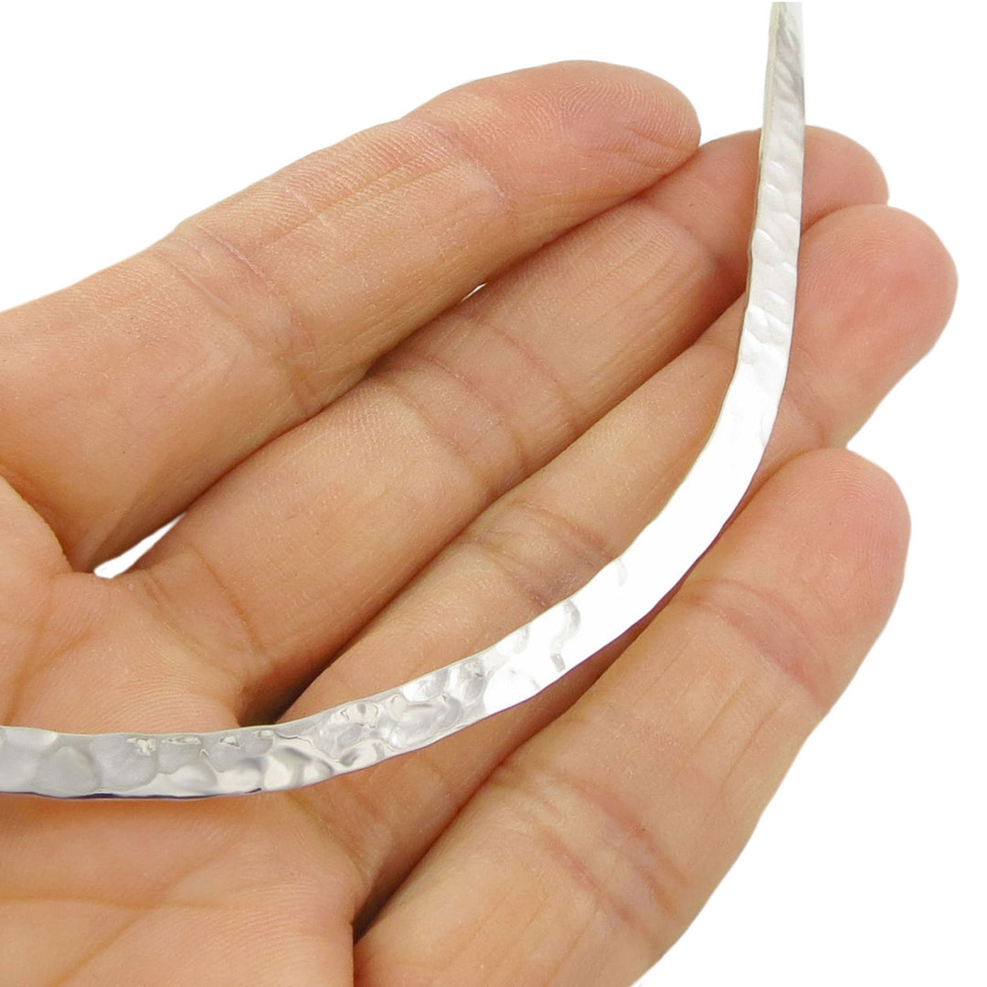 Hammered Sterling Silver Choker Necklace