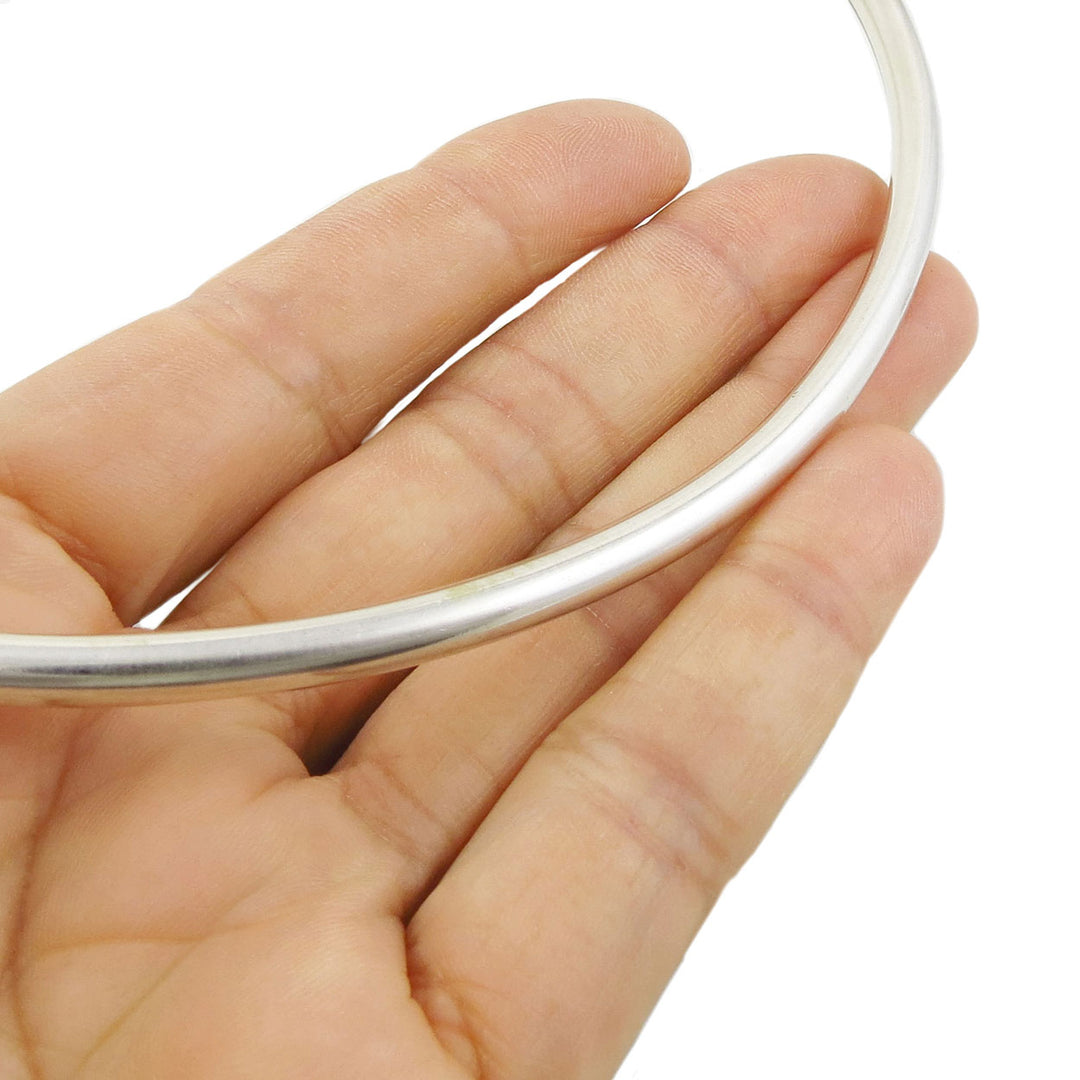 Silver Tube Choker Slider Necklace