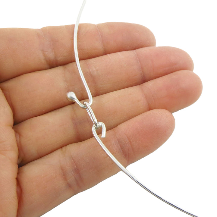 Choker Wire Princess Necklace in Sterling Silver