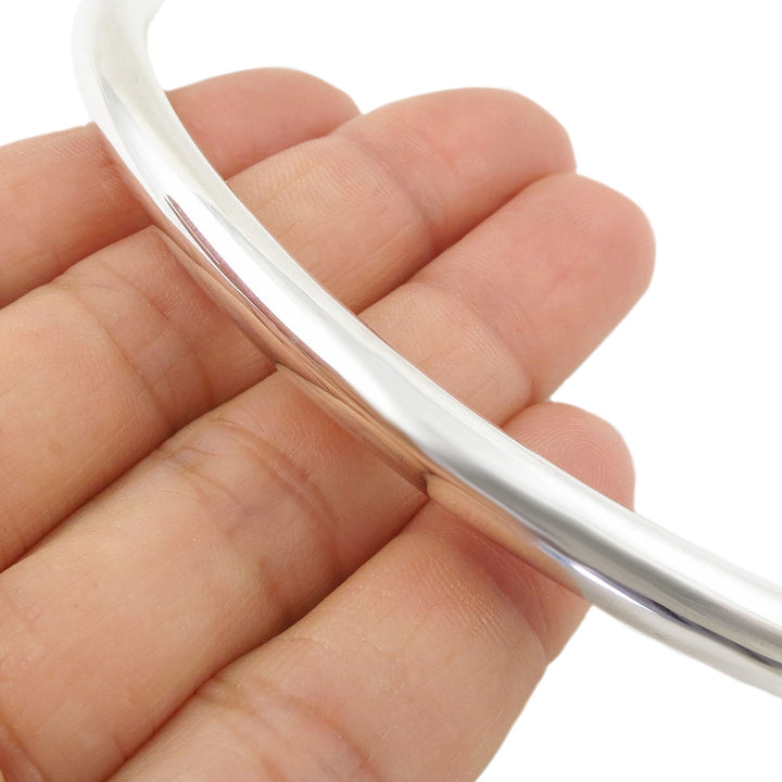 Ladies Sculpted Tube Choker in Sterling Silver