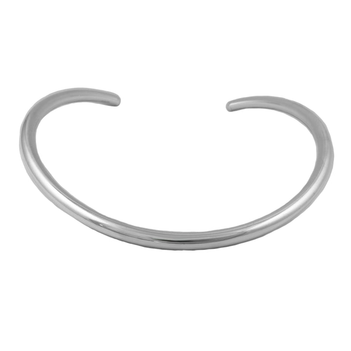 Ladies Sculpted Tube Choker in Sterling Silver