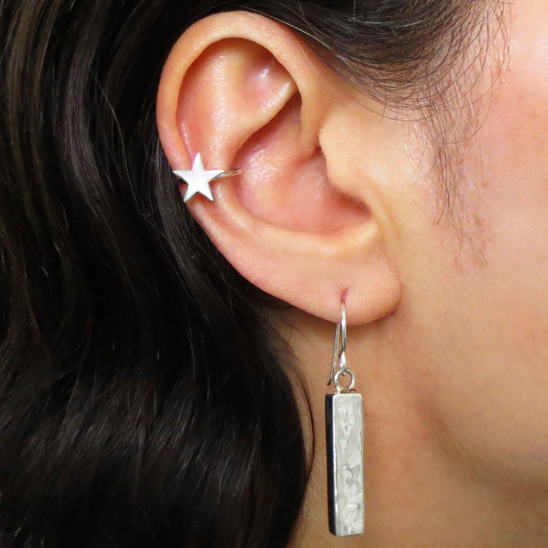 Celestial Star 925 Silver Ear Cuff Earrings