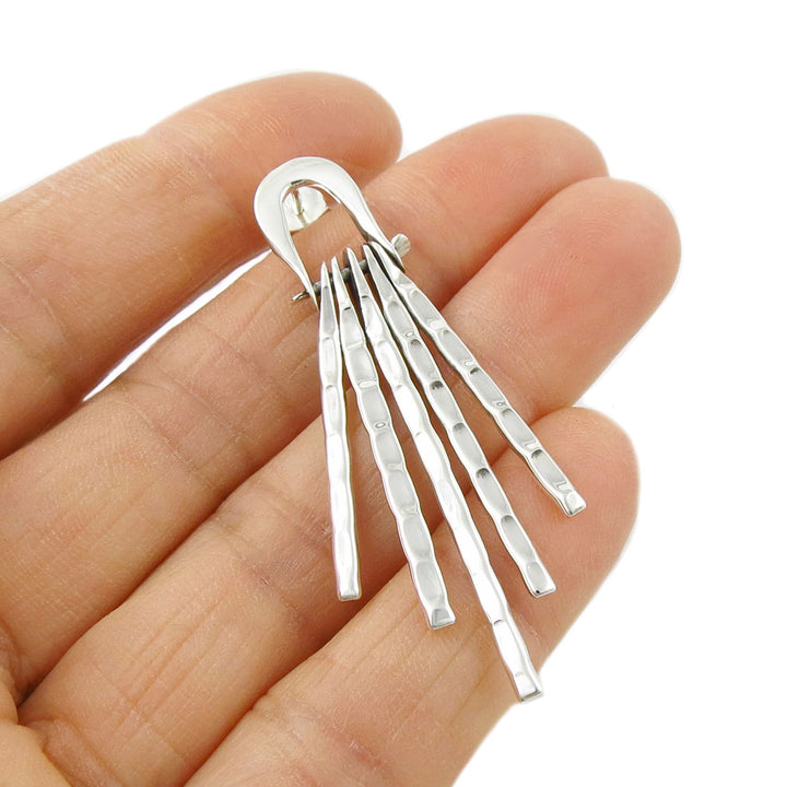 Long Multi Drop 925 Sterling Silver Stick Earrings