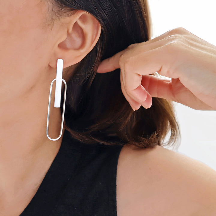 Maximalist Sterling Silver Long Drop Earrings