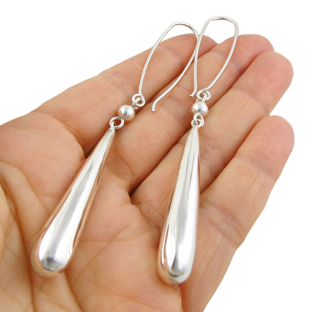 Long Sterling Silver Threader Drop Earrings