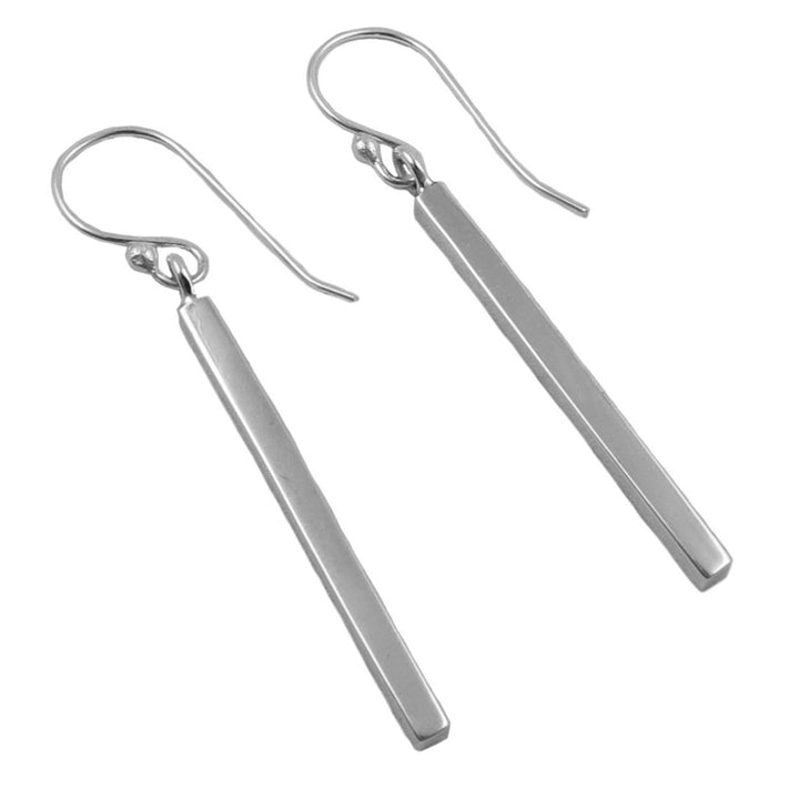 Silver Matchstick Earrings