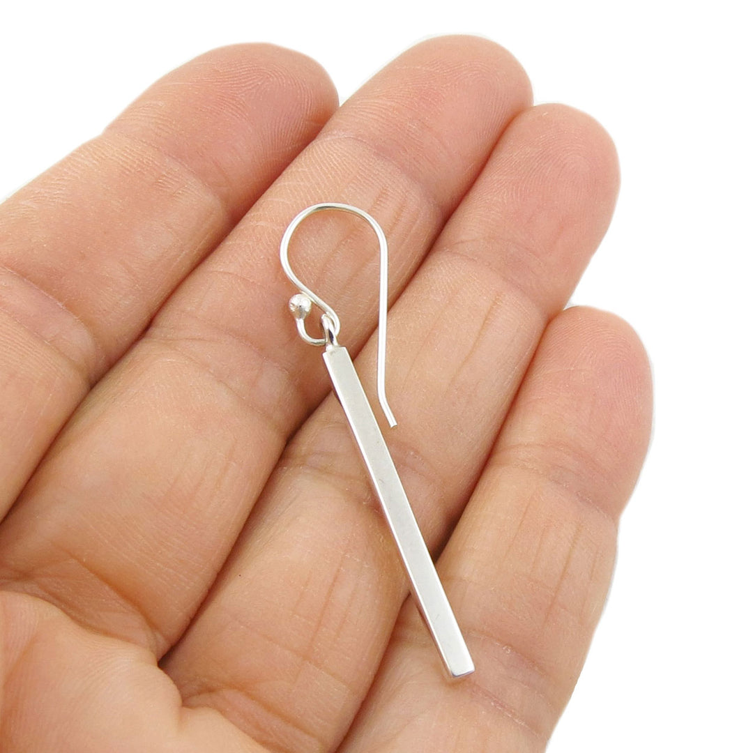 Silver Matchstick Earrings