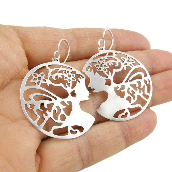 Silver Mother Nature Earrings