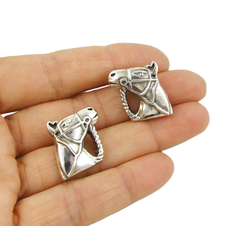 Equestrian Horse Earrings in Sterling Silver