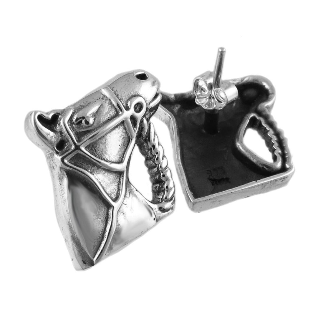 Equestrian Horse Earrings in Sterling Silver