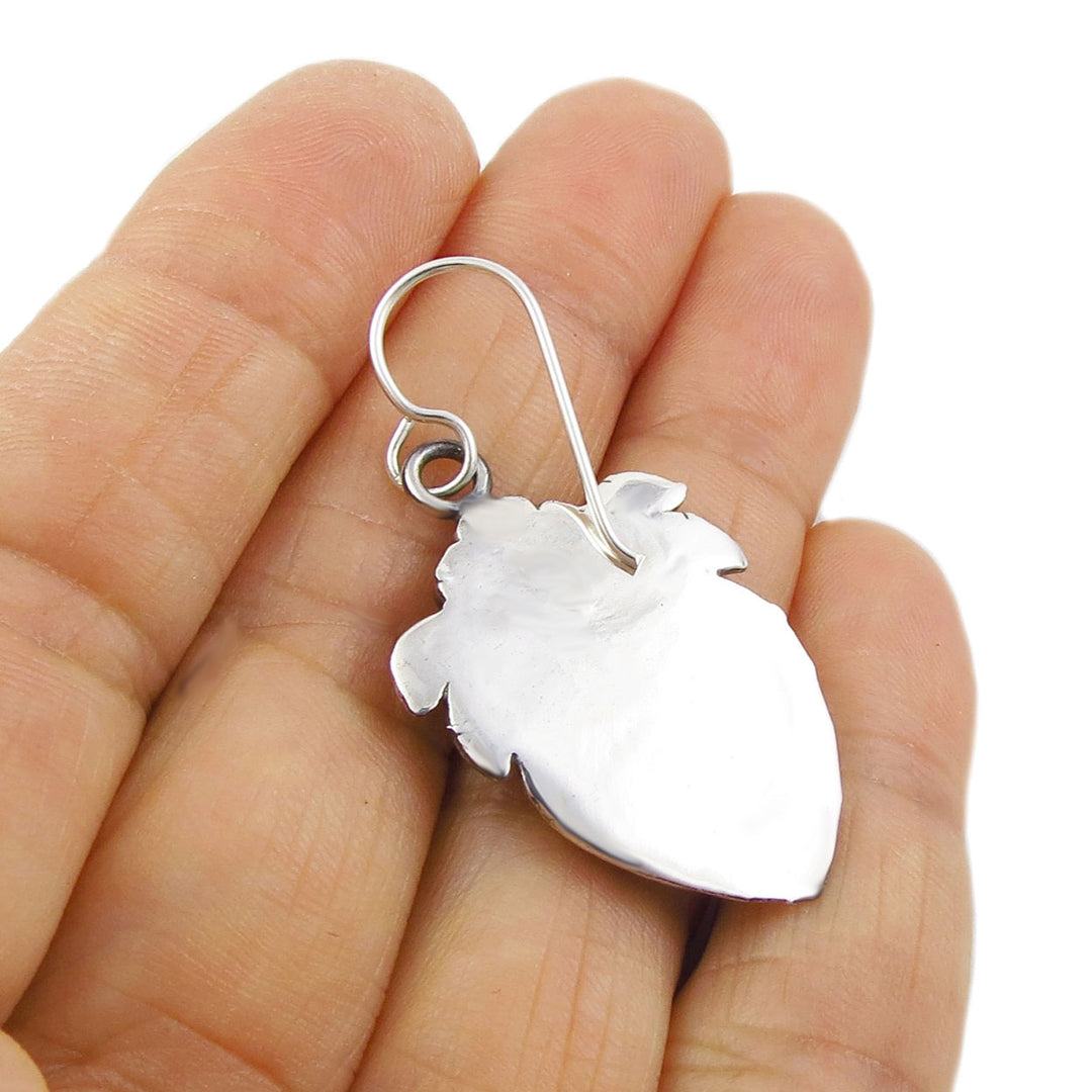 Sterling Silver Heart Milagro Earrings