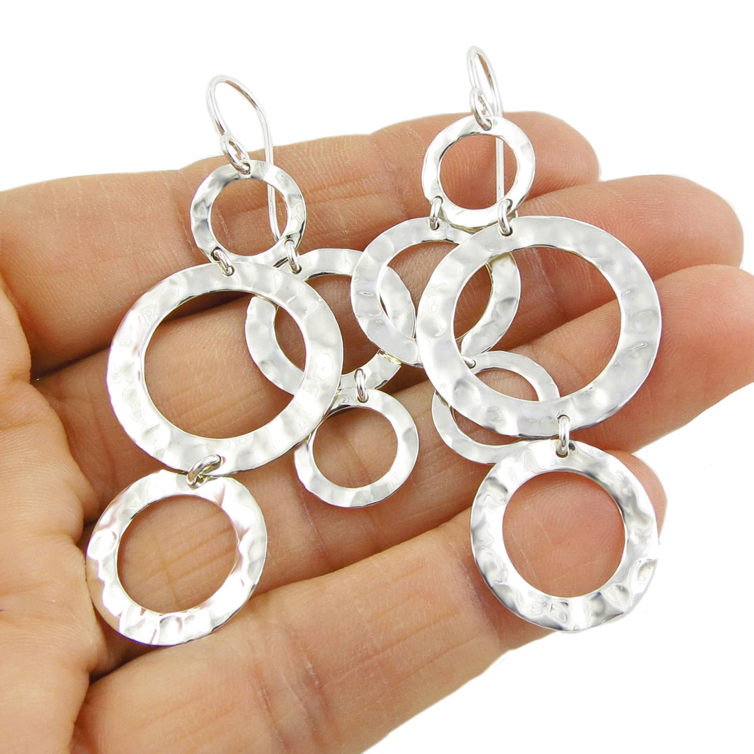 Sterling Silver Maximalist Cluster Earrings