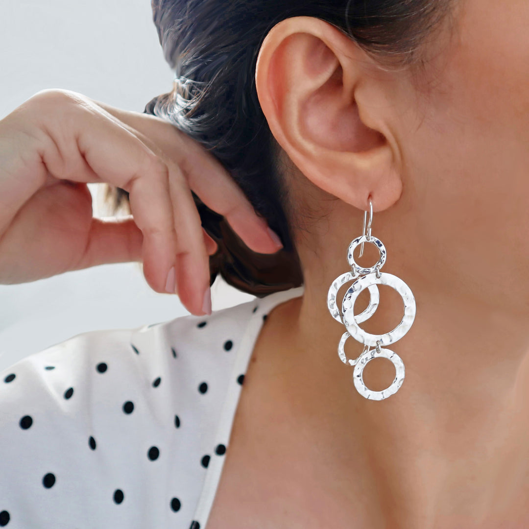 Sterling Silver Maximalist Cluster Earrings