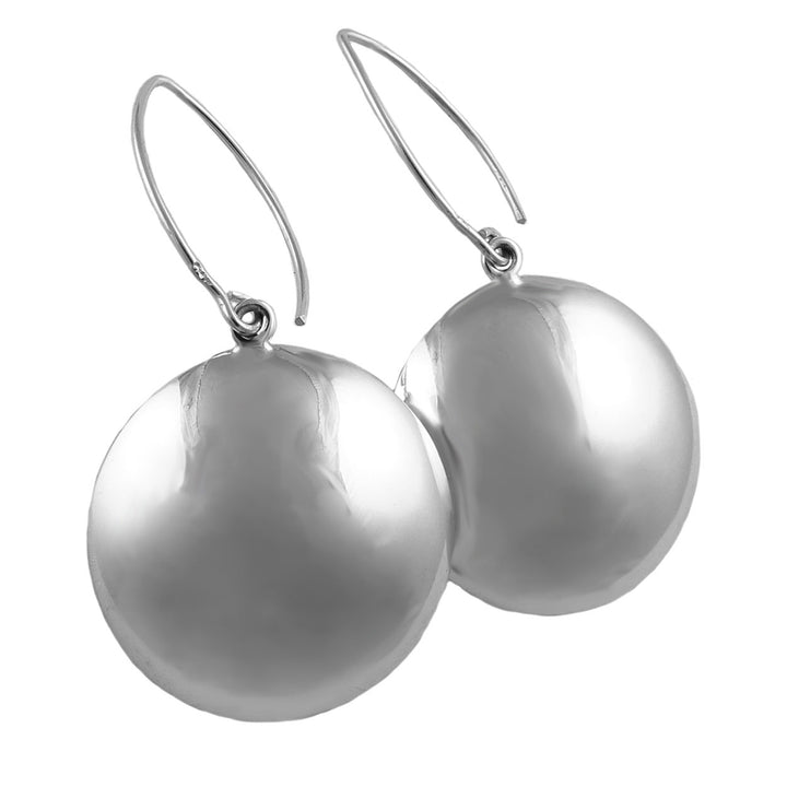 Large Circle Earrings in Sterling Silver