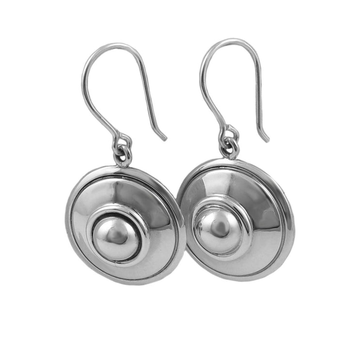 Sterling Silver Circle Drop Earrings