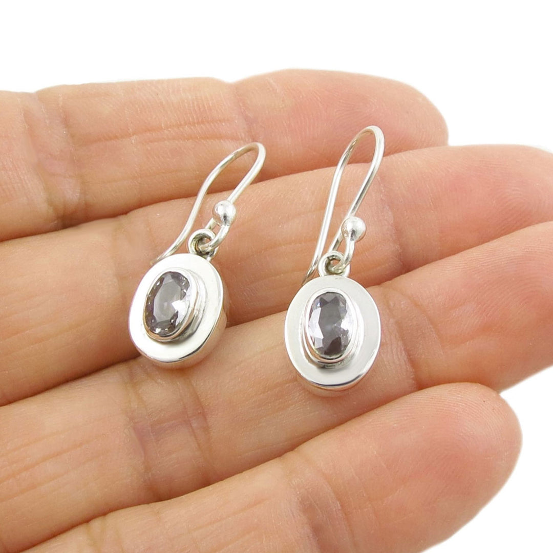 Crystal Drop Earrings in 925 Silver