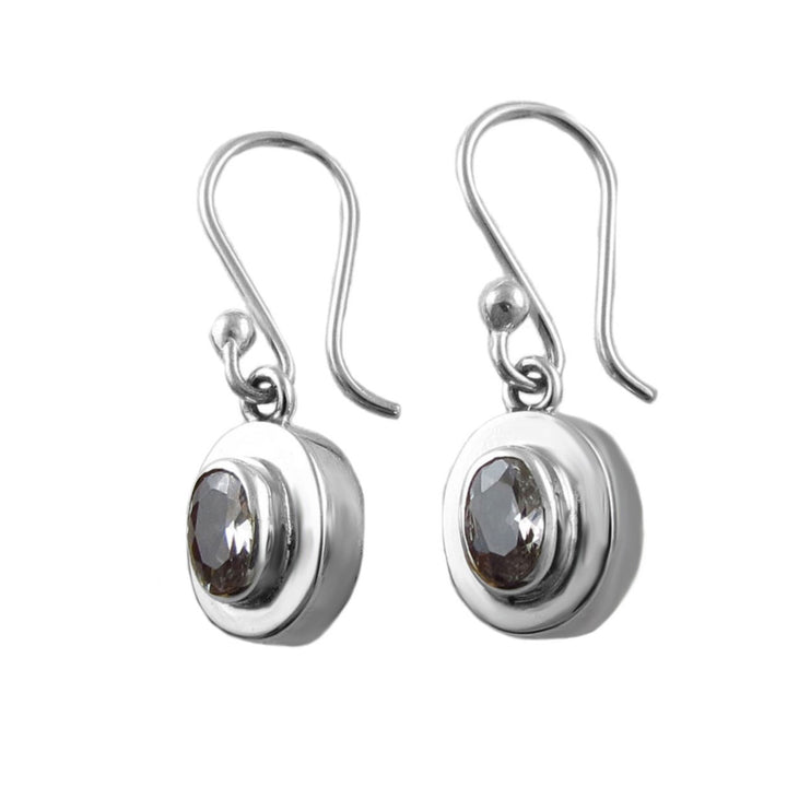 Crystal Drop Earrings in 925 Silver
