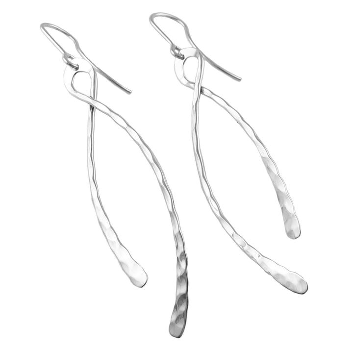 Long Taxco Silver Drop Earrings in 925 Silver