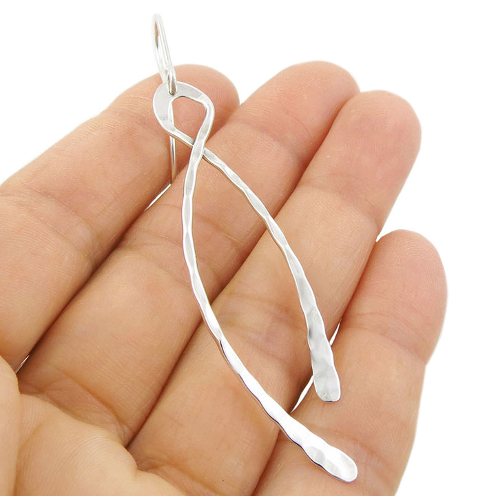 Long Taxco Silver Drop Earrings in 925 Silver