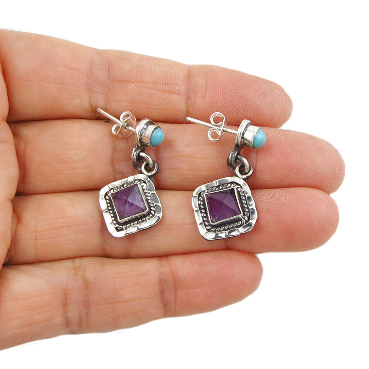 Baroque Amethyst Gemstone Earrings