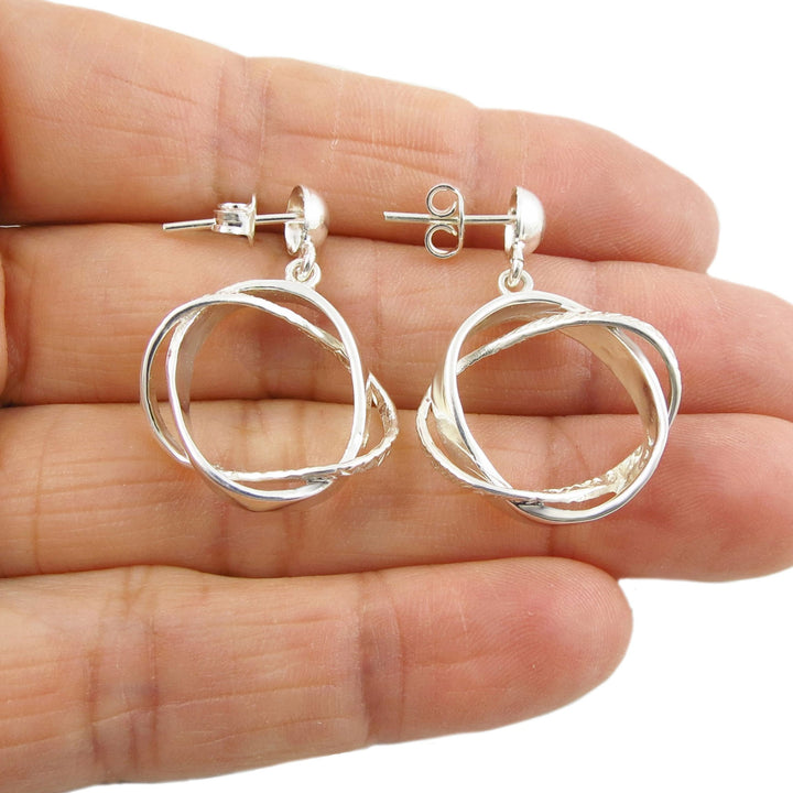 Encircled Silver Earrings