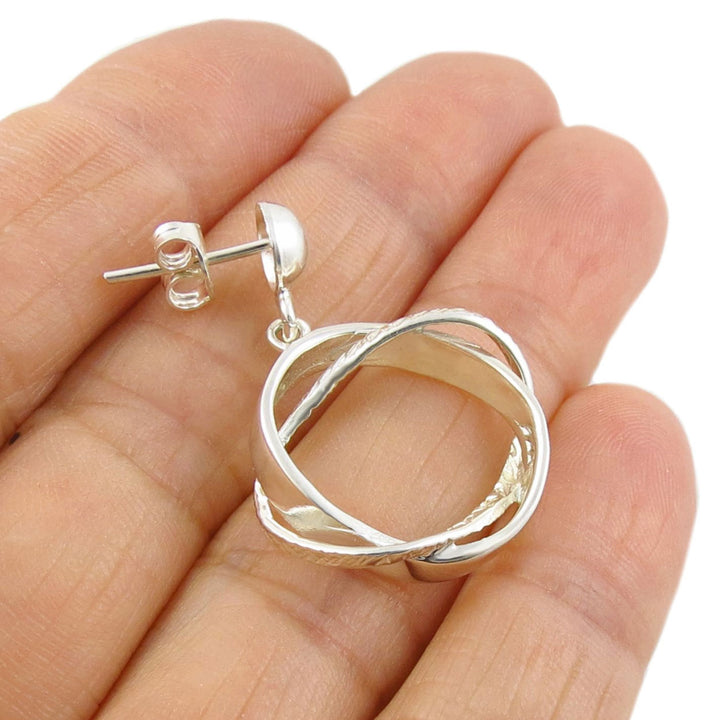 Encircled Silver Earrings