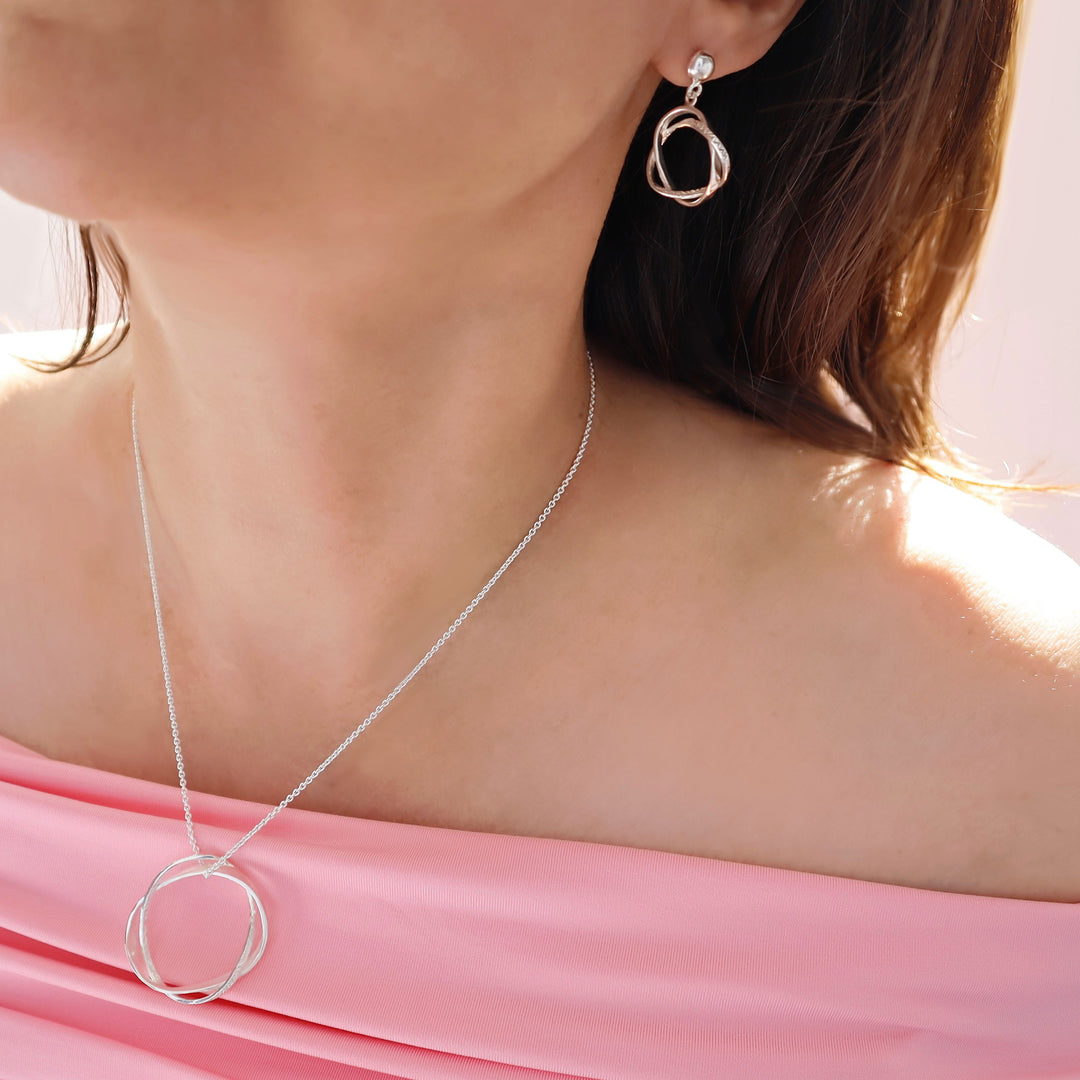 Encircled Silver Earrings