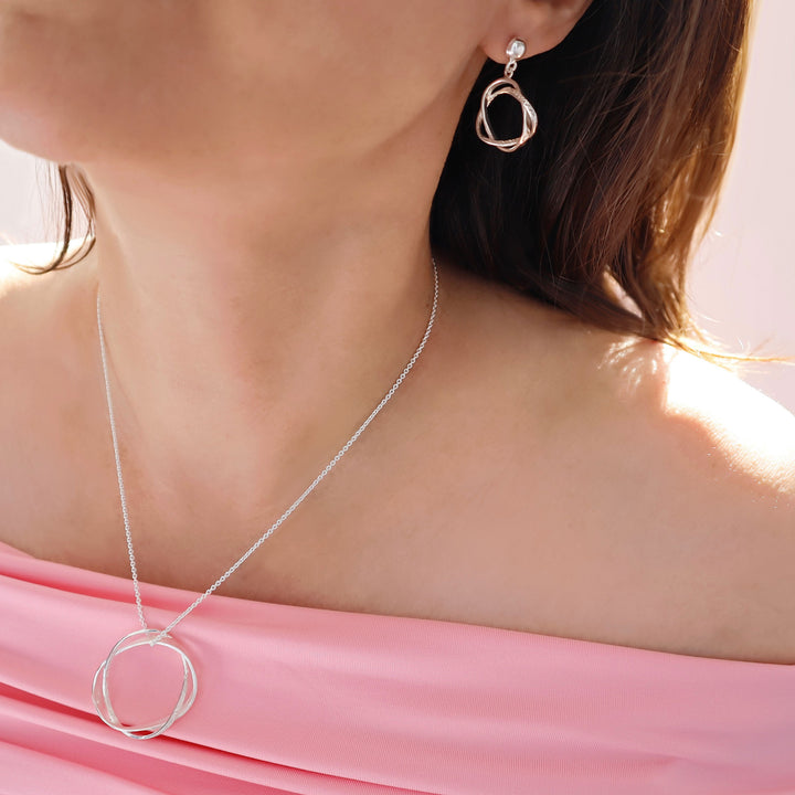Encircled Silver Earrings